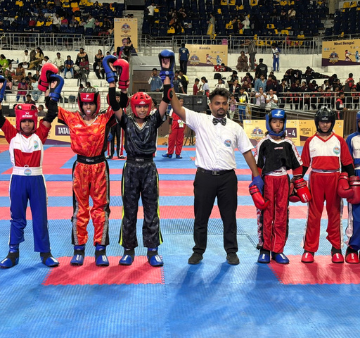 Lavanya, Varuni and Kanish from Kombat Hall Shine at National Kickboxing Championship 2025