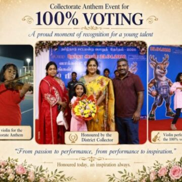 8-Year-Old Musical Prodigy Victoria Isaac Joins Forces with Chengalpattu District Collectorate for 100% Voter Turnout Campaign