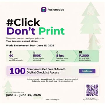 FusionEdge FusionEdge CAFM Platform Launches #ClickDontPrint Campaign- 100 Companies to Get Free Digital Checklist Access This World Environment Day 2026