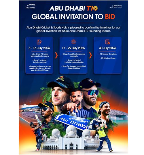 GLOBAL-TEAM- GLOBAL TEAM INVITATION-TO-BID OPENS ON 3 JULY AS ABU DHABI T10 FRANCHISE PROCUREMENT ENTERS LANDMARK PHASE
