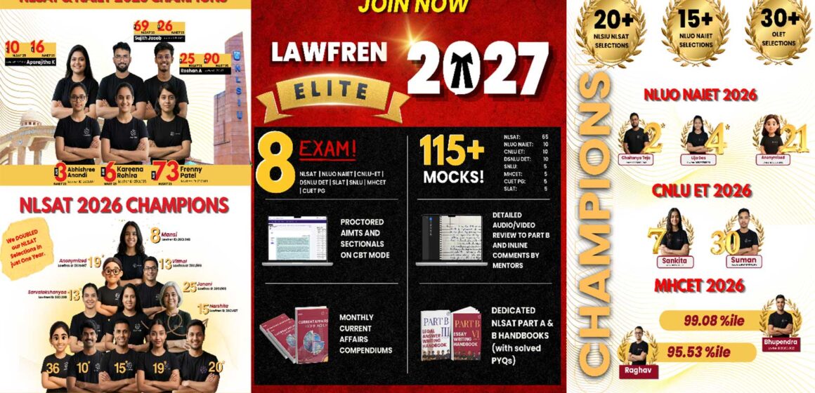 Lawfren Rated Among the Best NLSAT Coaching and Best 3 Year LLB Coaching in India