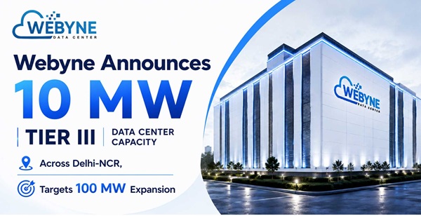 Webyne Announces 10 MW Tier III Data Center Capacity Across Delhi-NCR, Targets 100 MW Expansion Webyne Announces 10 MW Tier III Data Center Capacity Across Delhi-NCR, Targets 100 MW Expansion