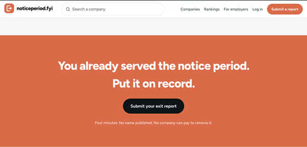 NoticePeriod.fyi NoticePeriod.fyi Launches to Bring Transparency to Employee Exit Experiences in India