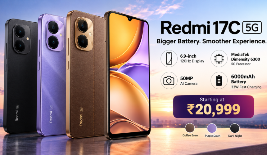 Redmi 17C 5G Launched in India Starting at ₹20,999 With 6000mAh Battery, 120Hz Display and 50MP Camera